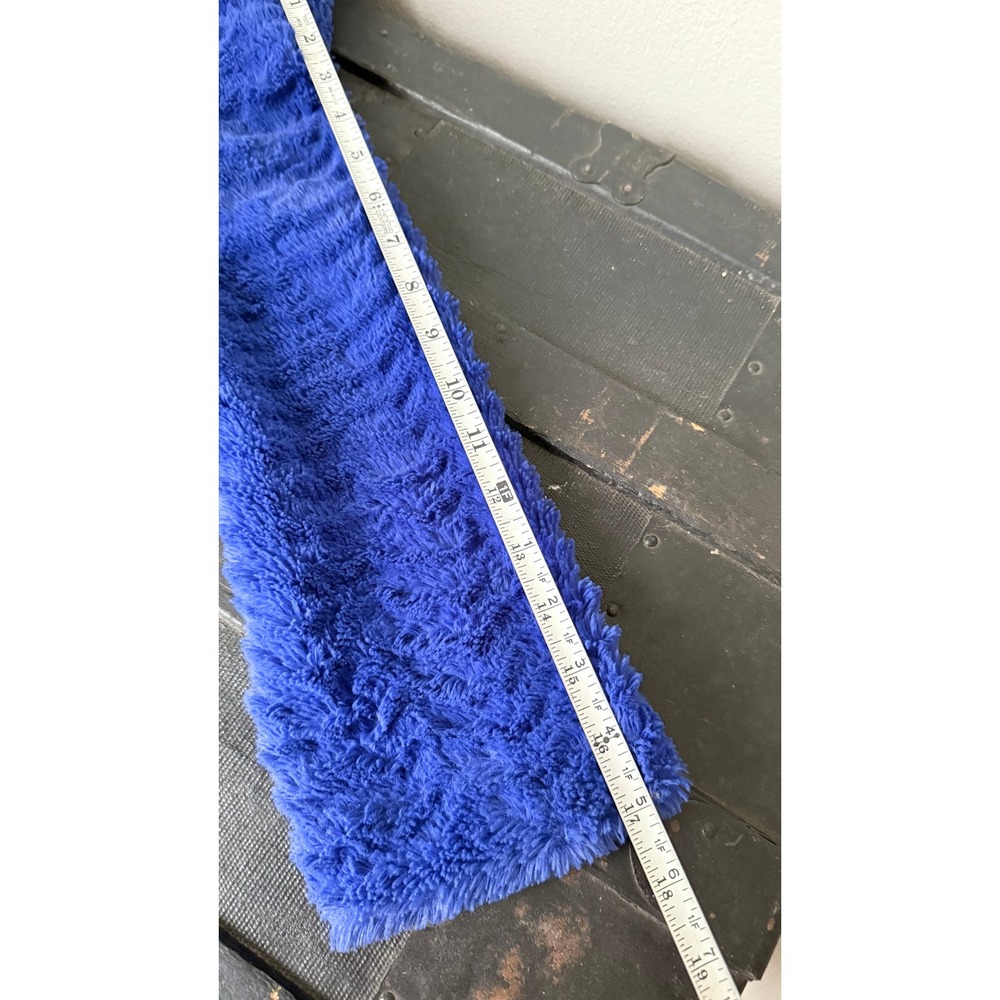 Patagonia Girls Cobalt Blue Faux Fur Coat Jacket XS 5-6 Plush Fleece - Picture 11 of 11